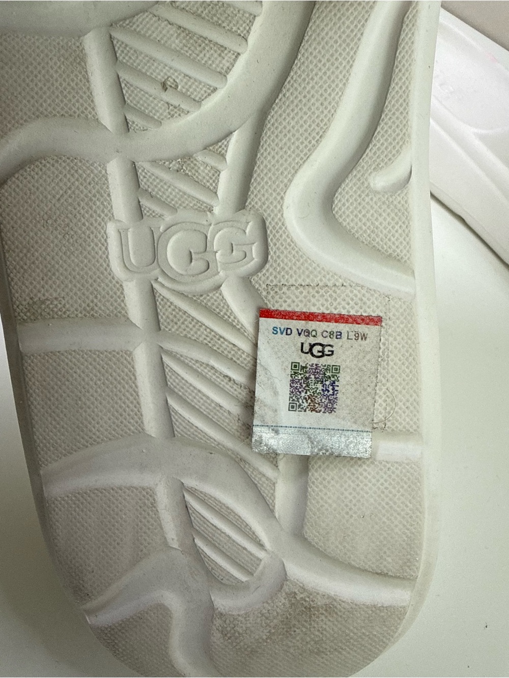 UGG Sport Yeah Slide Sandals White Waterproof Slip On Slides Women's Size 8 - Picture 10 of 15